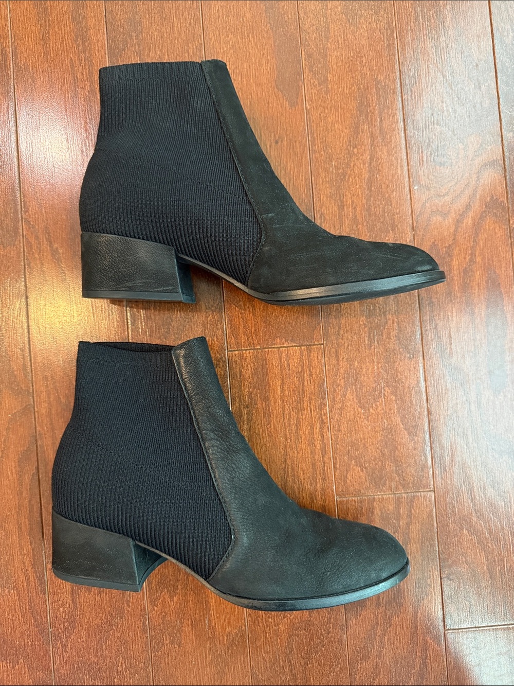 Eileen Fischer Women's Black Stretch Knit Boots. Size 7.5.